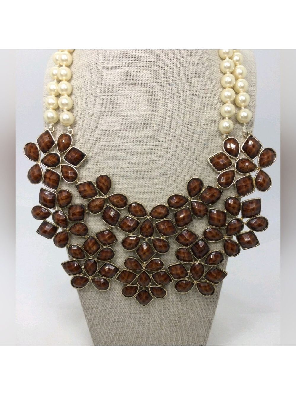 AMRITA SINGH Smoky REMSENBURG Statement Bib Necklace NWOT